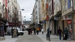 Imagen de la calle peatonal de Boiro
