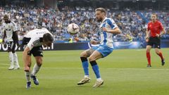 Jos� �ngel, en un lance del partido contra el Burgos