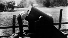 Buster Keaton en una escena de El maquinista de La General