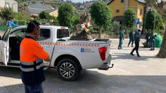 La imagen de san Xurxo sali� en procesi�n en el coche de Protecci�n Civil