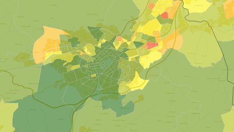 Atlas de Distribución de Renta de los Hogares (ADRH) en el área de Oviedo