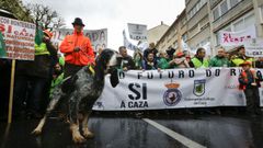 As� fue la movilizaci�n de los cazadores gallegos en Santiago