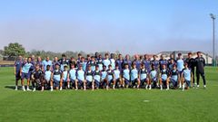 Foto de familia de los jugadores del Celta Fortuna 2026/2027.