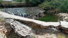 Estado de la presa ruinosa de Neda