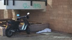 Zona habitual en la que pernoctan personas sin techo en Ponteareas