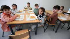 El comedor escolar del CRA de Meis el pasado curso