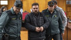 El acusado, en la Audiencia Provincial de Ourense tras la lectura del veredicto que lo declar culpable