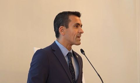 El consejero del Celta Miguel &Aacute;lvarez, durante el acto celebrado en A Sede este martes.