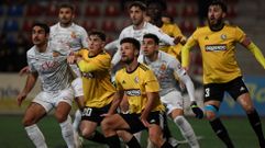 Un momento del partido entre el Llanera y el Mallorca