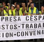 La plantilla de Jardines durante la huelga del pasado noviembre. 