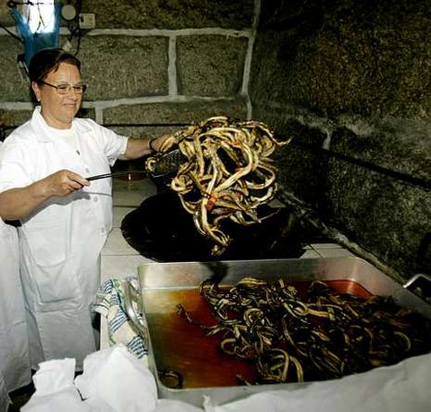 La anguila se servir� frita a partir de esta tarde en Castrelo .