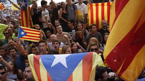 Protestas en las calles de Barcelona