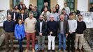 Los representantes de las diferentes entidades que participan en el proyecto, tras la presentaci�n.