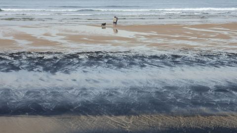 Carb�n en la playa de San Lorenzo, Gij�n