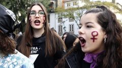 Imagen de la manifestaci�n del 25N celebrada en el 2018 en Compostela