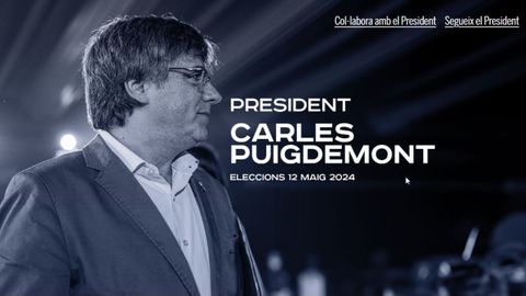 Pgina web del candidato al 12M y expresidente cataln Carles Puigdemont