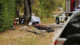 Estado en el que qued� el veh�culo del piloto ourensano Jes�s L�pez, Pijo, tras sufrir un accidente mortal en la Subida a Taboadela