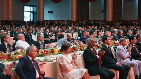 Recepci�n a las autoridades asistentes al 80� aniversario de la victoria de China ante Jap�n que supuso el fin de la Segunda Guerra Mundial
