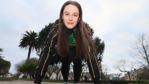 Paula Conde, fotografiada este viernes en el Parque de San Francisco.