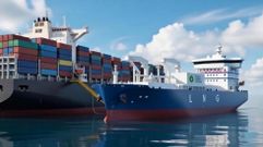 Recreaci�n del buque para suministro de GNL y bioGNL que impulsan Naturgy y Enag�s