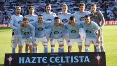 Formaci�n inicial del Celta en el partido de este domingo en Bala�dos frente al Athletic Club.