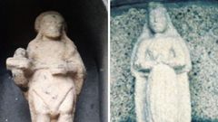 A la izquierda el San Juan Bautista recientemente desaparecido y a la derecha la Virgen de la Concepci�n que falta desde hace una d�cada