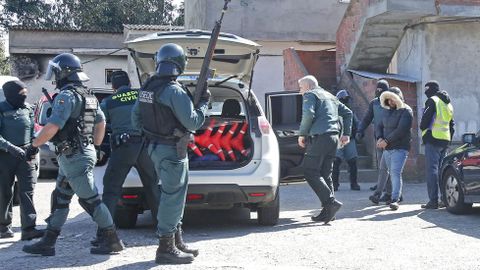 Operacin antidroga de la Guardia Civil en el poblado del Vao