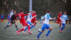 Imagen del partido disputado entre el Uni�n y el Cidade de Ribeira en el campo de Vilas.
