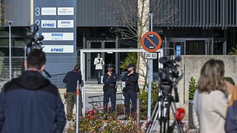 Registros en la sede de Plus Ultra en Madrid el pasado mes de diciembre
