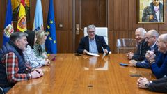 Luis Menor, con los alcaldes de los ayuntamientos ourensanos de la Ribeira Sacra
