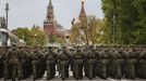 Ensayo cerca del Kremlin del desfile militar del D�a de la Victoria.