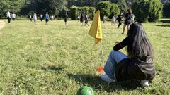 El juego de la bandera y el bril� fueron los elegidos por los alumnos del IES S�nchez Cant�n de Pontevedra este mi�rcoles