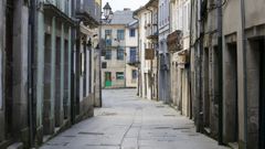 Ra do Mio desierta, en el barrio de A Tineria en Lugo