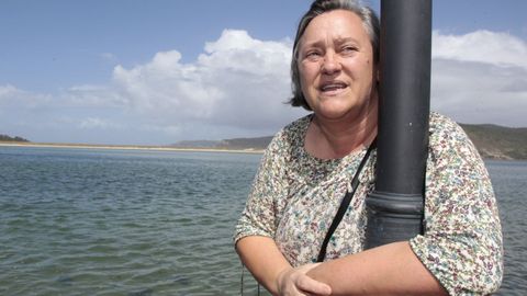 Julia Haz, en la zona de la desembocadura del Anll�ns en la que trabajo m�s de 20 a�os