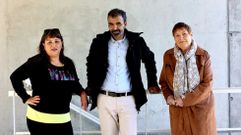 Ana Santos, con Magfri Suilem y Maite Isla, de Solidaridade Galega co Pobo Saharaui.