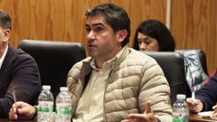 Jos� Manuel Bello en un pleno de Sarria