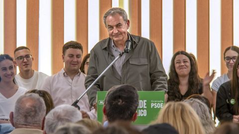 Jos� Luis Rodr�guez Zapatero, durante la campa�a de las elecciones andaluzas.