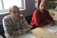 Jorquera y Sar en la presentaci�n de ayer. 