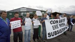 En 2009 ya los trabajadores de Maderas Costi�a se hab�an concentrado para protestar por la aplicaci�n de un ERE.