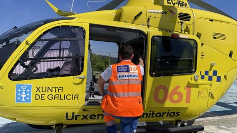 El helicóptero medicalizado tuvo que trasladar a una menor al hospital.