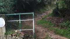 Valla cortada en el Naranco