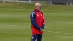 Luis De la Fuente, en la concentraci�n de la Eurocopa