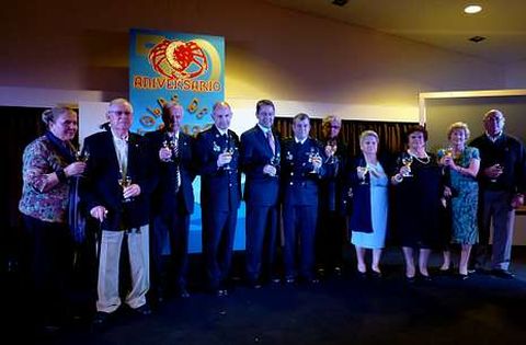 Los homenajeados posaron juntos para una foto que ya forma parte de la historia de la fiesta.
