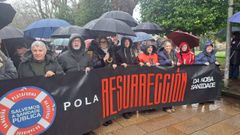 Ediles y alcaldes de BNG y PSOE, en la protesta