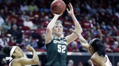 La nueva jugadora del Universitario, durante un partido con Michigan State