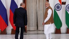 Putin y Modi se dirigen a su reuni�n en Delhi