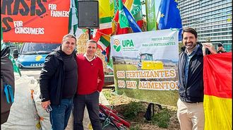 UPA fue una de las organizaciones que particip� en la concentraci�n celebrada en Estrasburgo�por el plan de fertilizantes