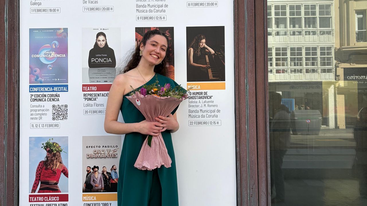 El primer concierto como solista de una joven de Arteixo