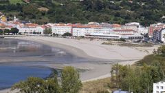 Vista de la playa de A Magdalena, durante las obrsa ejecutadas el a�o pasado