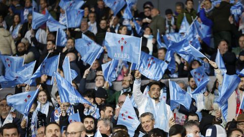 El Celta reparti� 20.000 banderas a los aficionados que acudieron al duelo frente al PAOK.